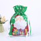 Christmas Santa Kids Plastic Drawstring Bag Cookie Candy Toys Goodies Packaging